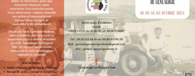 Forum en Périgord noir, du 03 au 05 octobre 2025